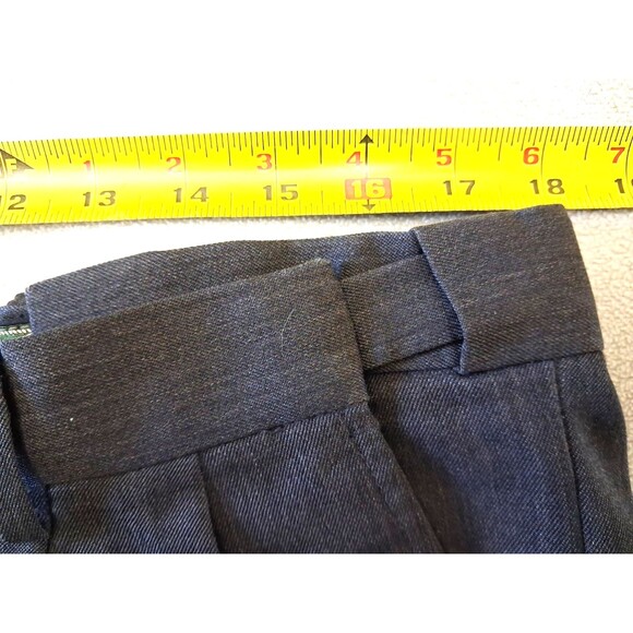 Eddie Bauer Men’s Wool Dress Pants 38 Charcoal Gray Relaxed Fit Classic - Picture 15 of 16